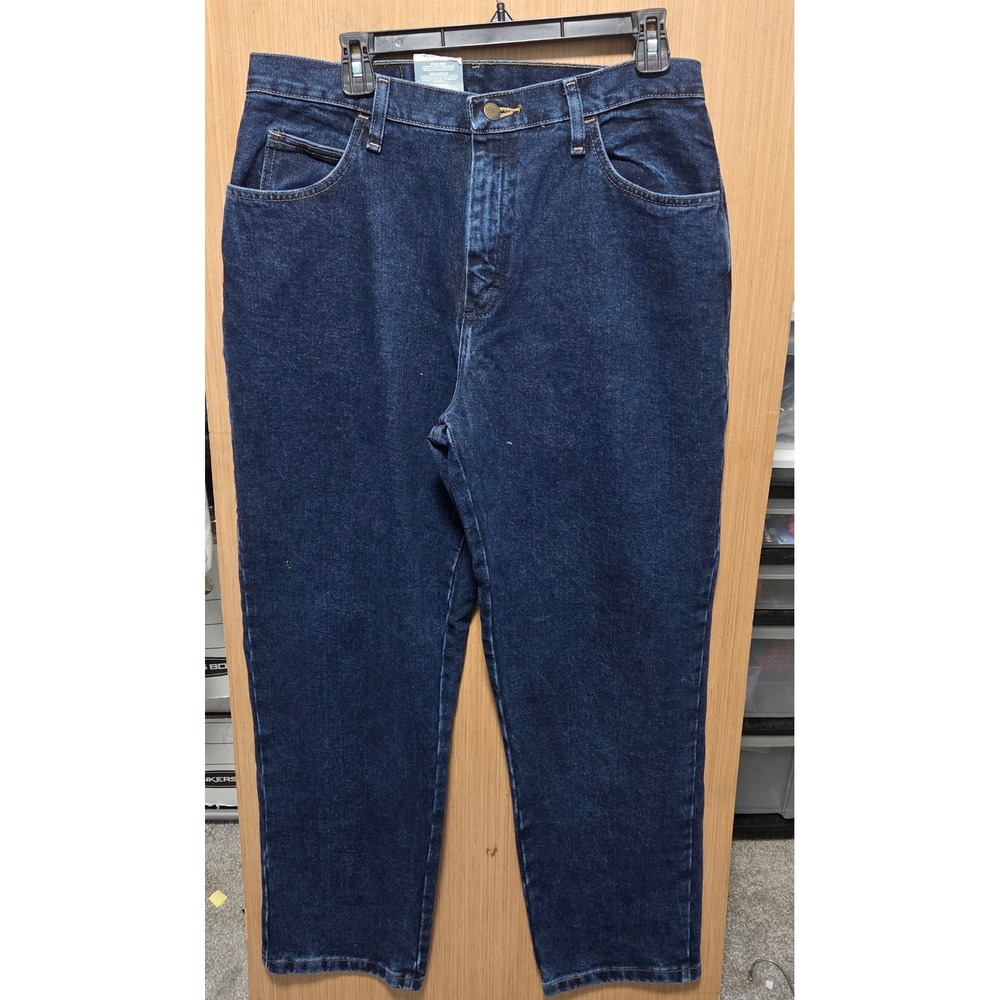 Wrangler Blues Size‎ 12x30 Relaxed Fit Jeans Womens  Dark Wash Denim High Rise